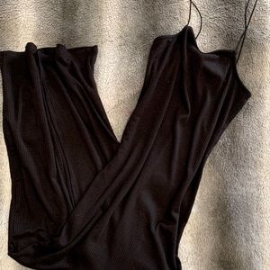 Black Midi Slit Dress